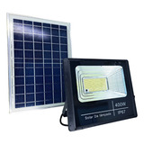 Refletor Led Holofote 400w Placa Solar Bateria Prova Dágua Cor Da Carcaça Preto Cor Da Luz Branco-frio