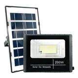 Refletor Led Solar Holofote 200w Placa