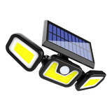 Refletor Luminária Placa Solar Led Sensor