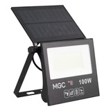Refletor Solar Led 100w Placa Recarregável