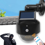 Refletor Solar Sensor Movimentos Falsa Câmera Controle Black