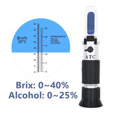 Refratômetro Brix 0-40% E Álcool 0-25% P. Entrega - Realengo