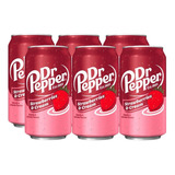 Refrigerante Dr Pepper Strawberries & Cream 6 Latas 355ml