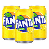 Refrigerante Fanta Lemon Sabor Limao Caixa Com 3 Latas 355ml