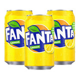 Refrigerante Fanta Lemon Sabor Limao Caixa Com 3 Latas 355ml