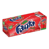 Refrigerante Fanta Strawberry Caixa 12 Latas 355ml