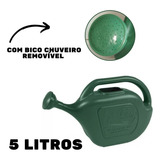 Regador De Plástico Para Jardinagem 5 Litros Metasul Cor Verde