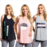 Regata Feminina Academia Viscolycra Fitness Kit Com 3 Peças