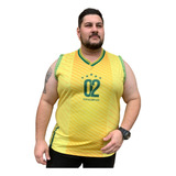 Regata Plus Size Melhor Do Mundo Seleção Brasileira Copa