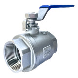 Registro Esfera 1-1/2 Pol. Bsp Aço Inox 304 Com Vedação Ptfe