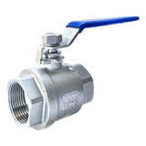 Registro Esfera 1-1/4 Pol. Bsp Aço Inox 304 Com Vedação Ptfe