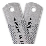 Régua De Metal - Aço Inox - Kit C/2 1m - Patchwork - Nybc