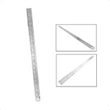 Régua Em Aço Inox Escala Mm E Pols 50cm 20 Pols