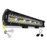 Régua Farol De Milha Auxiliar Mod Leds 360w 8d 6500k C Fuse
