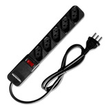 Régua Filtro De Linha Mini-disjuntor 5 Tomadas Protection Cor Preto