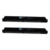 Regua Patch Panel Fast Poe 10 Portas Va Conversores 2 Peças