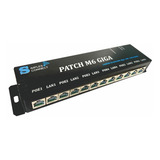 Regua Patch Panel Gigabit Poe 12v,24 V 48volts 6 Portas 