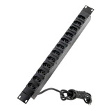 Régua Rack 19 Tripolar 20a 12 Tom Filtro De Linha Extensão