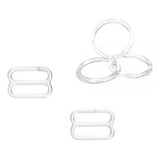 Regulador E Argola Plástico Transparente 10mm (100 Pares)