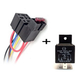 Rele Auxiliar 4 Pinos 12v 40amp Com Chicote Porta Fusivel