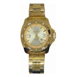 Relógio Atlantis Style Masculino Dourado 50m