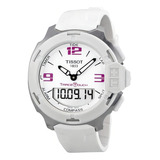 Relógio Boleta Tissot T-race Touch Unissex Com Mostrador Branco