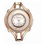 Relógio Bracelete Feminino Dourado Namorada Pronta