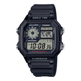 Relógio Casio Ae-1200wh-1a Masculino Mundial Quadrado
