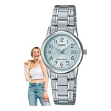 Relógio Casio Feminino Prata Ltp-v002d-2budf