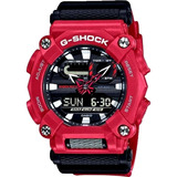 Relógio Casio G-shock Masculino Heavy Duty Cor Da Correia Preto Cor Do Bisel Vermelho