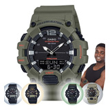 Relógio Casio Masculino Analógico Digital Word Time Telememo