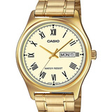 Relógio Casio Masculino Classico Dourado Mtp-v006g-9budf-br