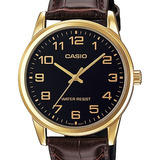 Relogio Casio Masculino Collection Couro Mtp-v001gl-1budf