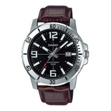 Relógio Casio Masculino Collection Couro Mtp-vd01l-1bvudf