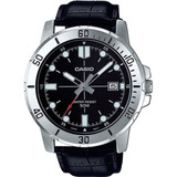 Relógio Casio Masculino Collection Couro Mtp-vd01l-1evudf-br Cor Da Correia Preto