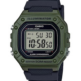 Relógio Casio Masculino Digital Illuminator W-218h-3avdf Cor Da Correia Preta