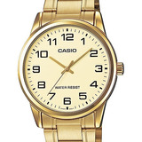 Relógio Casio Masculino Dourado Collection Mtp-v001g-9budf
