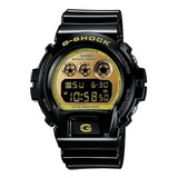 Relógio Casio Masculino G-shock Dw-6900cb-1ds Cor Da Correia Preto Cor Do Bisel Preto Cor Do Fundo Dourado