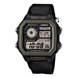 Relógio Casio Masculino Quadrado Ae-1200whb-1bvdf Cor