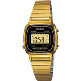 Relógio Casio Vintage Feminino Preto Dourado