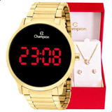 Relógio Champion Feminino Digital Dourado Original