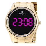 Relógio Champion Feminino Digital Led Dourado