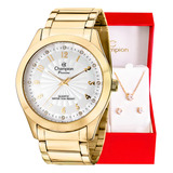 Relógio Champion Feminino Dourado Cn29409d +