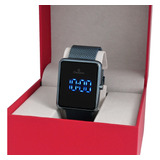 Relógio Champion Unissex Digital Led Ch40080a Azul Quadrado 