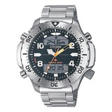 Relógio Citizen Promaster Aquamount Aqualand C900 Jp3040-59 Cor Da Correia Prateado Cor Do Bisel Prata Cor Do Fundo Preto