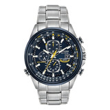 Relógio Citizen Promaster Blue Angels Tz31650f/at8020-54l Cor Da Correia Prateado Cor Do Bisel Prateado Cor Do Fundo Azul