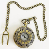 Relógio De Bolso Bronze Estilo Antigo Vintage Quartz