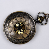 Relógio De Bolso Clássico Quartzo Roman Vintage Retro Aba4