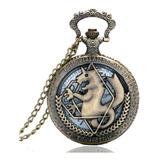 Relógio De Bolso Edward Elric Fullmetal Alchemist - Bronze