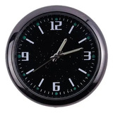 Relógio De Horas 4x4cm Preto, Luminous Para Painel De Carro.